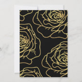 Invitations Black Gold 43e anniversaire Floral (Dos)