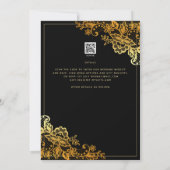 Invitations Black Gold Lace Wedding (Dos)