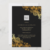 Invitations Black Gold Lace Wedding (Dos)