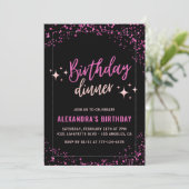 Invitations Black Pink 32e anniversaire Dîner (Debout devant)