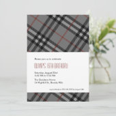 Invitations Black Plaid De Designer (Debout devant)