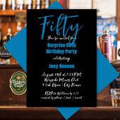 Invitations Black Surprise Party pour les gars