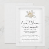Invitations blanches de Fête de la mariée (Devant / Derrière)
