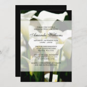 Invitations blanches de Fête de la mariée de (Devant / Derrière)