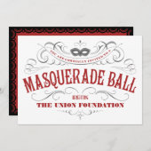 Invitations blanches élégantes de partie de (Devant / Derrière)