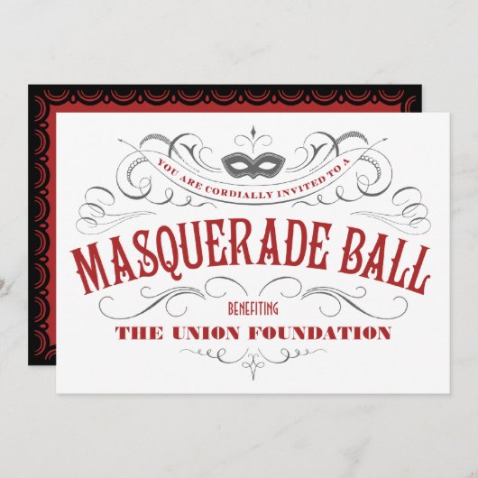 Invitations blanches élégantes de partie de (Devant / Derrière)