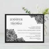 Invitations blanches formelles de mariage de (Debout devant)
