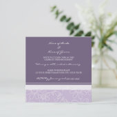 Invitations blanches pourpres de partie de (Debout devant)