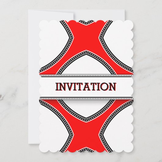 Invitations blanches rouges (Devant)