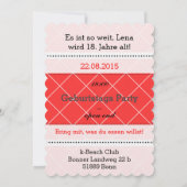 Invitations blanches rouges (Dos)