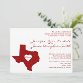 Invitations blanches rouges orientées de mariage (Debout devant)