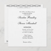 Invitations blanches simples de mariage (Devant / Derrière)