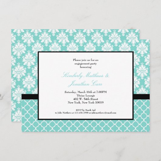 Invitations bleues (Devant / Derrière)