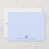 Invitations bleues de baby shower d'ange de (Dos)