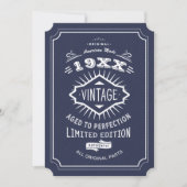 Invitations bleues de fête d'anniversaire d'année (Devant)