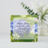 Invitations bleues de Fête de la mariée (Debout devant)