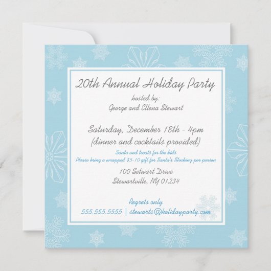 Invitations bleues de partie du pays des (Devant)