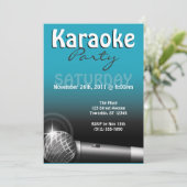 Invitations bleues du Karaoke Party (Debout devant)