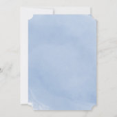 Invitations bleues en pastel de mariage (Dos)