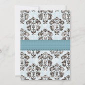 Invitations bleues et Brown de baby shower de (Dos)