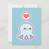 Invitations bleues mignonnes de fête (Devant)