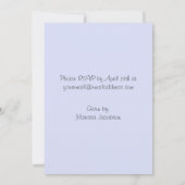 Invitations bleues mignonnes en caoutchouc de baby (Dos)