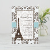 Invitations bleues parisiennes de Fête de la (Debout devant)