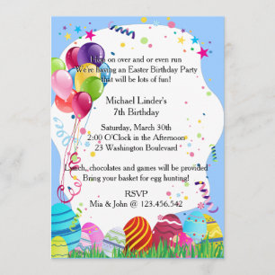 Invitations bleus de fête d'anniversaire de