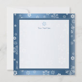 Invitations bleus et blancs d'hiver (vide) de (Dos)