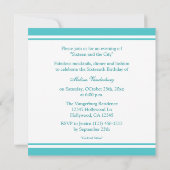Invitations bleus turquoises élégants (Dos)