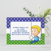 Invitations blondes d'anniversaire de gymnastique (Debout devant)