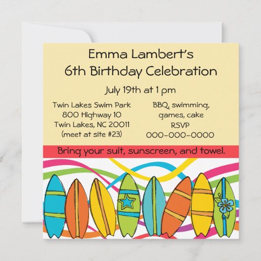 Invitations blonds faits sur commande (Dos)