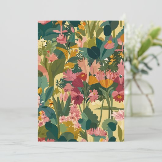 Invitations Bloomy Gargen motif (Debout devant)