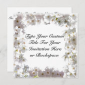 Invitations Blue Blossom Cartes RSVP personnalisée (Devant / Derrière)