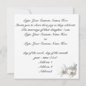 Invitations Blue Blossom Cartes RSVP personnalisée (Dos)