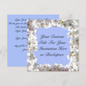 Invitations Blue Blossom Cartes RSVP personnalisée (Devant / Derrière)
