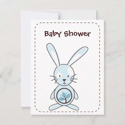 Invitations Blue Bunny Organic Planet Bunny (Devant)
