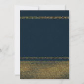 Invitations Blue & Gold Chic Sparkling Glam Party (Dos)