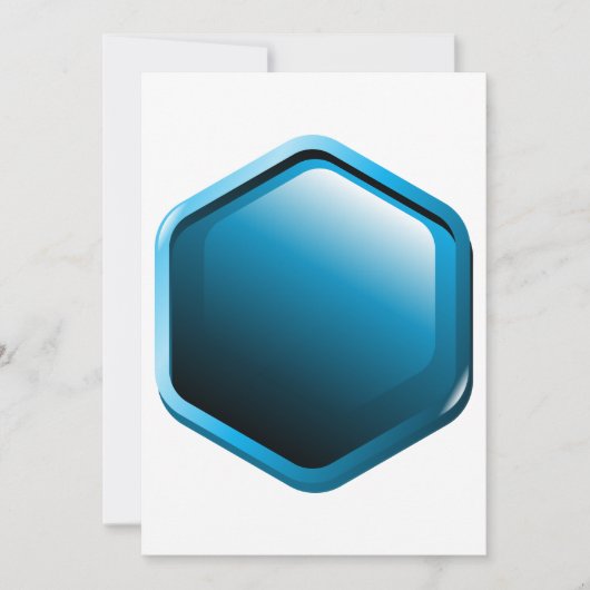 Invitations Blue Hexagon (Devant)