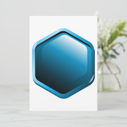 Invitations Blue Hexagon (Debout devant)