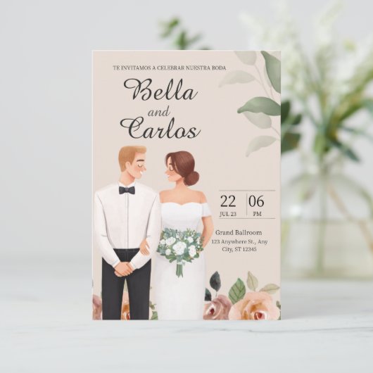 Invitations Boda En Espanol (Debout devant)