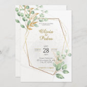 Invitations Boda En Espanol (Devant / Derrière)