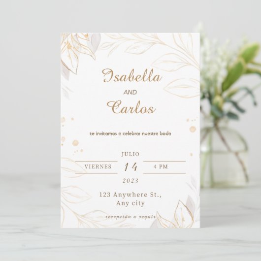 Invitations Boda En Espanol (Debout devant)