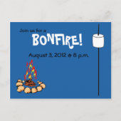 Invitations BONFIRE & marshmallow (Devant)
