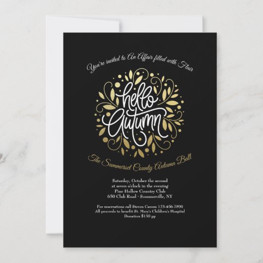 Invitations Bonjour Automne (Devant)