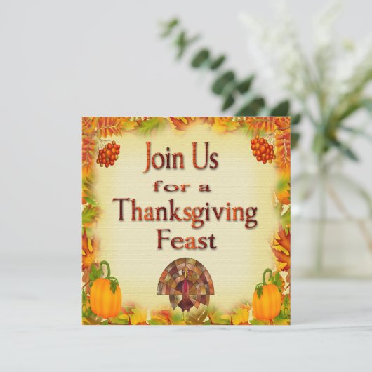 Invitations Bons thanksgivings (Debout devant)