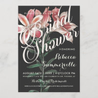 Invitations botaniques de Fête de la mariée de