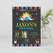 Invitations Boys de Bowling Birthday Party (Debout devant)