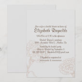 Invitations Brown de douche nuptiale (Devant / Derrière)