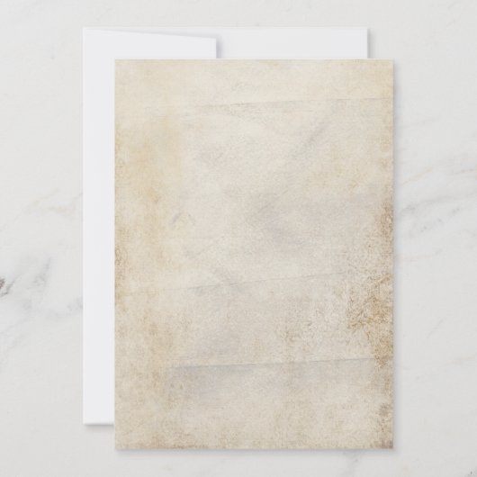 Invitations Brown de mariage de chêne de cru (Dos)